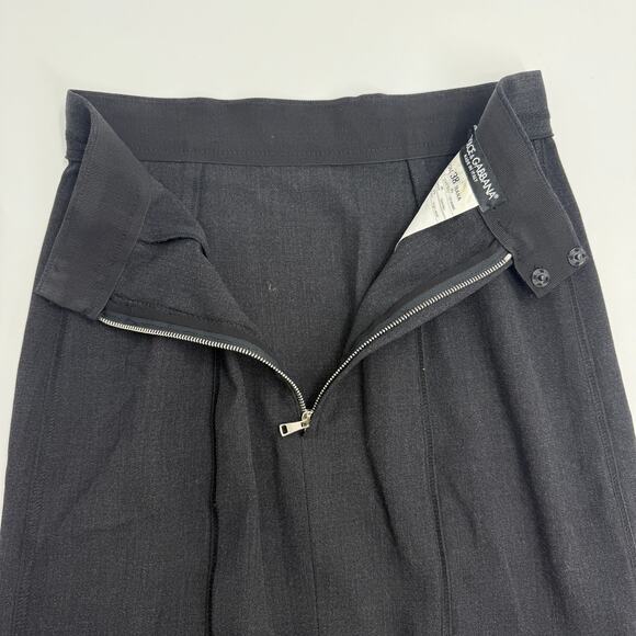 DOLCE & GABBANA Womens Wool Pencil Skirt Size IT 38 US XS Dark Grey Quiet Luxury - Picture 4 of 9